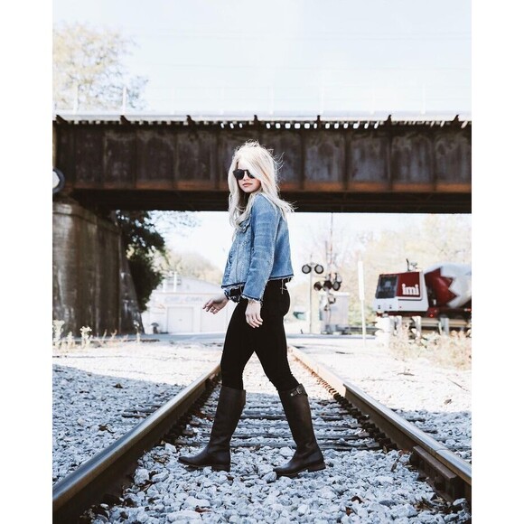 Frye Melissa Button Back Zip Tall Leather Riding Boots Womens 7 - Picture 6 of 13